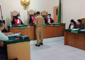 Sidang lanjutan gugatan WALHI Jambi di Pengadilan Negeri Jambi (foto: Istimewa)