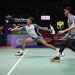 Ganda Putra Indonesia, Fajar Alfian/Muhammad Rian Ardianto melawan ganda putra Malaysia Goh Sze Fei/Nur Izzuddin dalam turnamen Indonesia Open 2022 di Istora Senayan, Jakarta, Rabu (15/6/2022). Foto: Istimewa