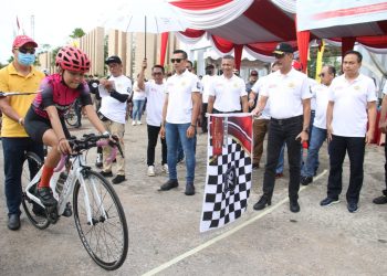 Pangdam XII/Tpr Lepas Peserta Bhayangkara Individual Time Trial (foto: Dok (Pendam XII/Tpr)