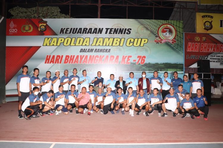 Pembukaan Kejuaraan Tenis Kapolda Cup Tahun 2022 (foto: ist)