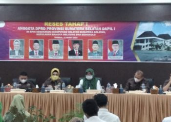 Anggota DPRD Sumatera Selatan (Sumsel) Daerah Pemilihan (Dapil) 1 kota Palembang menggelar reses di BPJS Kesehatan Sumselbabel, Senin (21/3). (Photo: hms).