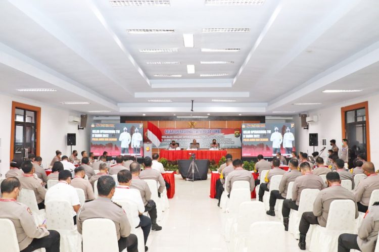 Pelaksanaan Rapat Operasional Triwulan II Tahun 2022 di aula lantai IV gedung mapolda jambi, Rabu (6/7/22). (foto: Ist)