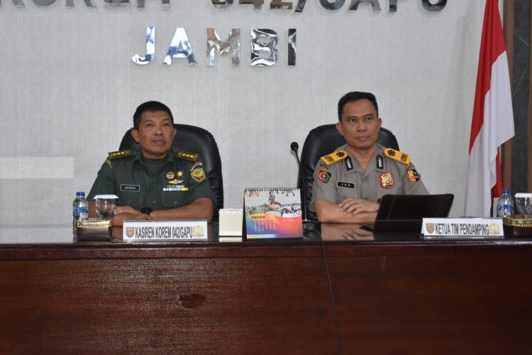 Kasiren Kolonel Inf Maskun Nafik Terima Kunjungan Tim KKDN Sespimti Polri Dikreg ke-31 Tahun 2022 (foto: Dok. Penrem 042/Gapu)