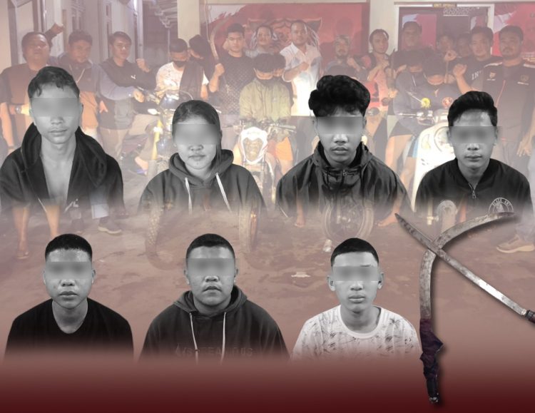 7 Anggota Geng Motor yang Diamankan Polisi (Dok.Istimewa)