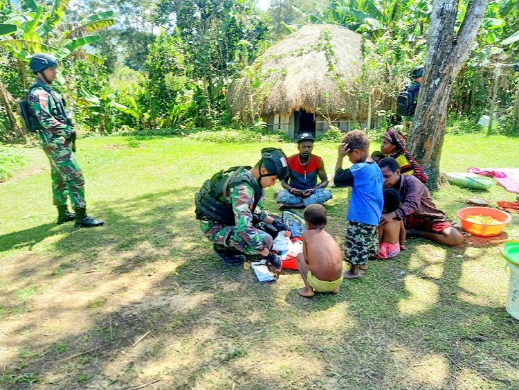 Satgas Pamtas RI PNG Yonif Raider 142/KJ di Papua (Dok Ist)