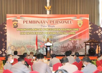 pembinaan personel Polri dalam rangka Penanggulangan dan Pencegahan Radikalisme dan Intoleransi Personel Polda (Dok Ist)