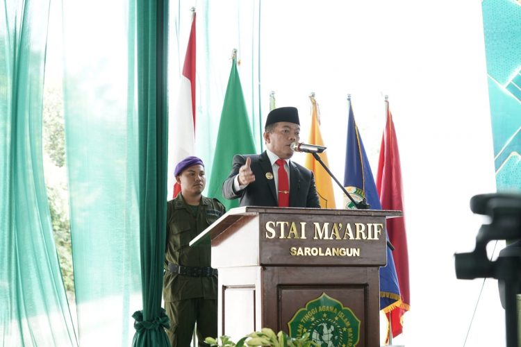 Al Haris pada Sidang Senat Terbuka Wisuda Ke-6 Program Sarjana (S1) STAI MA’arif Sarolangun Tahun 2022 (Foto: Dok Ist)