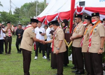 Al Haris pada Apel Besar Peringatan Hari Pramuka ke-61 Tingkat Provinsi Jambi tahun 2022 (Dok Ist )