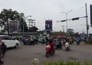 Kondisi Kemacetan di Simpang traffic light Paal X Kota Jambi (Dok Ist).