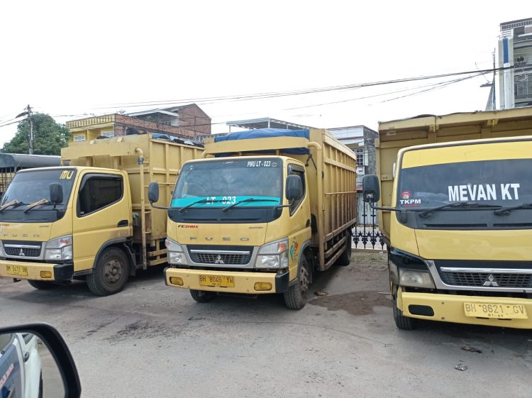 Tampak Mobil truck Batu Bara Ditahan  Satlantas Polresta Jambi (Dok Foto:Humas Polresta)