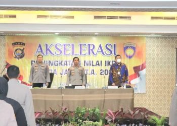 (Kapolda) Jambi, Irjen Pol Rusdi Hartono, mempimpin kegiatan Akselerasi Peningkatan Indikator Kinerja Pelaksanaan Anggaran (IKPA) Polda Jambi tahun aggaran 2023 (Dok Foto :Humas Polda Jambi)