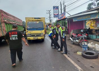 Pihak Kepolisian Oleh TKP(Dok Foto:Rky Ramnews.id.)