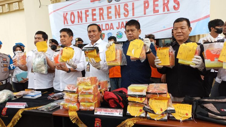 Barang Bukti Narkotika Digagalkan Polda Jambi (Dok foto:Humas Polda Jambi)