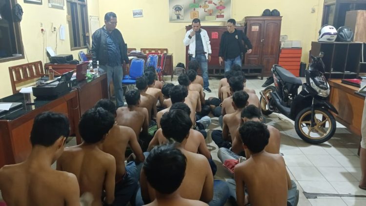 Tampak Pelaku Tawuran Ditahan Polresta Jambi (Dok Foto:Ndo Ramnews.id)