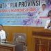 Ketua ISSI Provinsi Jambi, Ali Sadikin saat menyampaikan kata sambutan pada Rakerprov 2023 di Gedung KONI Provinsi Jambi, Pasar Kota Jambi , Sabtu (18/03/2023). (dok , Ramadani)