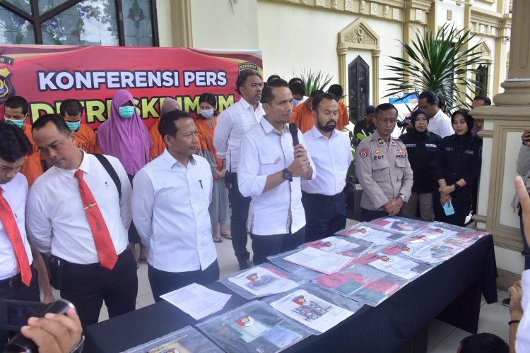 Polda Jambi Konfrensi Pers Kasu TPPO ( Dok Foto:Rfo)