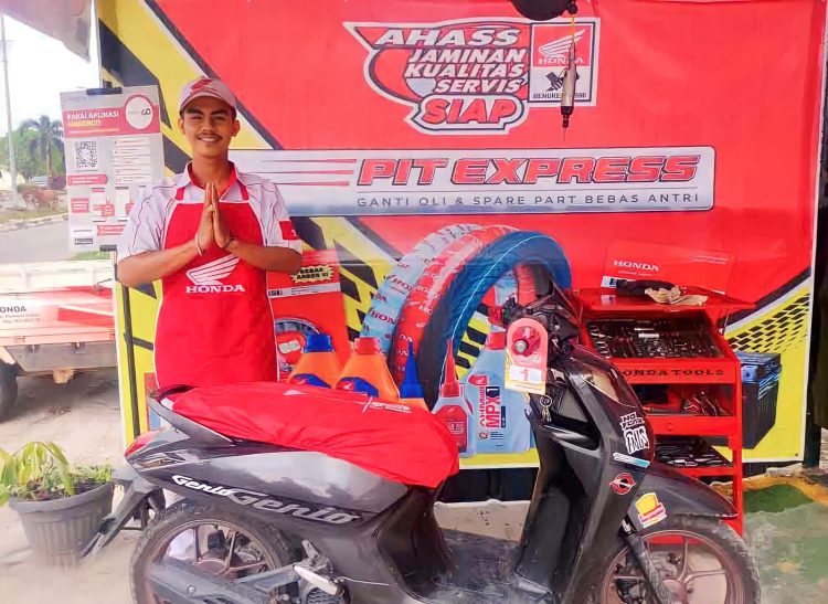Layanan PIT Express di Dealer Honda Tunas Dwipa Matra (TDM) Bangko.(Dok FotoAjeng Humas)