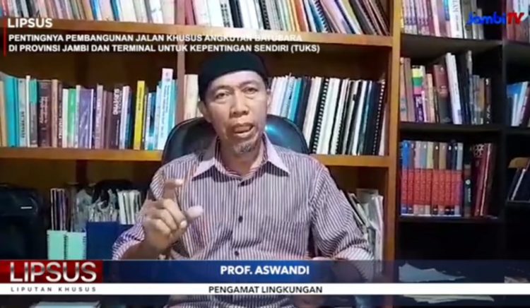 Pengamat Linkungan dari Universitas Jambi (Unja), Prof Aswandi (Dok foto:*/red)