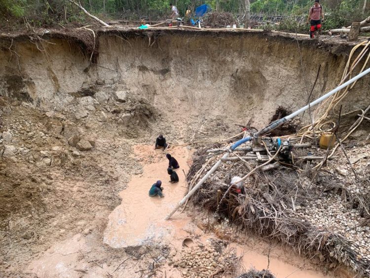 Lokasi TKP Peti ilegal (Dok Foto;Humas Polres Merangin)