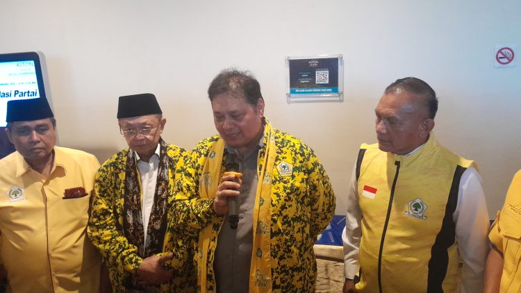 Ketua Umum DPP Partai Golkar Airlangga Hartarto Saat Konfrensi Pers (Dok Foto:Chr)