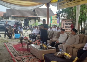 Wali Kota Jambi Maulana Saat Beri sambutan di acara Reses Ketua DPRD Kota Jambi (Dok Foto:*/red)