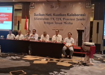 Forum Komunikasi Industri Jasa Keuangan (FK-IJK) Provinsi Jambi menggelar silaturahmi bersama insan pers (Dok Foto:*/red)